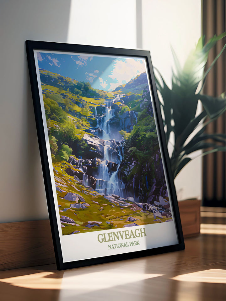 Canvas art featuring Glenveagh National Park, showcasing its majestic scenery and tranquil lakes, a great addition for those who appreciate Irelands natural heritage.