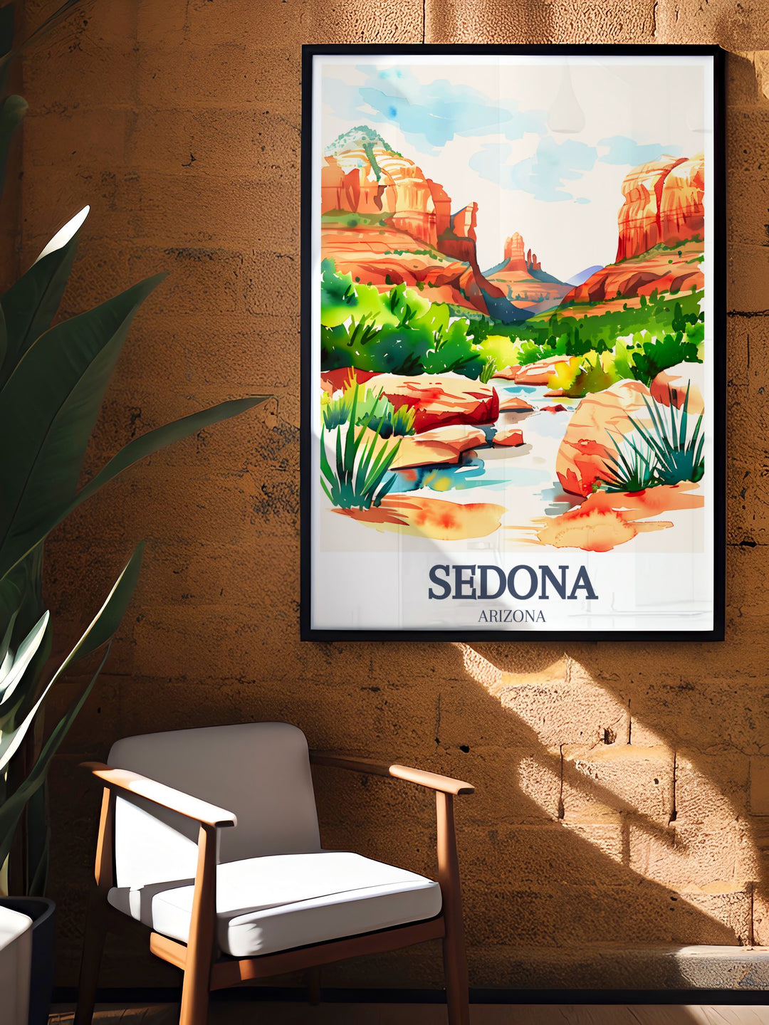 Sedona Picture of Bell Rock and Oak Creek Canyon showing the dramatic red rock formations and serene landscapes of Sedona suitable for traveler gifts.