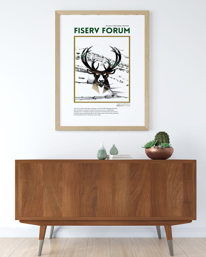 Fiserv Forum stunning prints featuring the Antetokounmpo brothers Thanasis and Giannis alongside Milwaukee Bucks stars makes the perfect wall decor for basketball lovers and great gifts for Dad or boys who admire the game