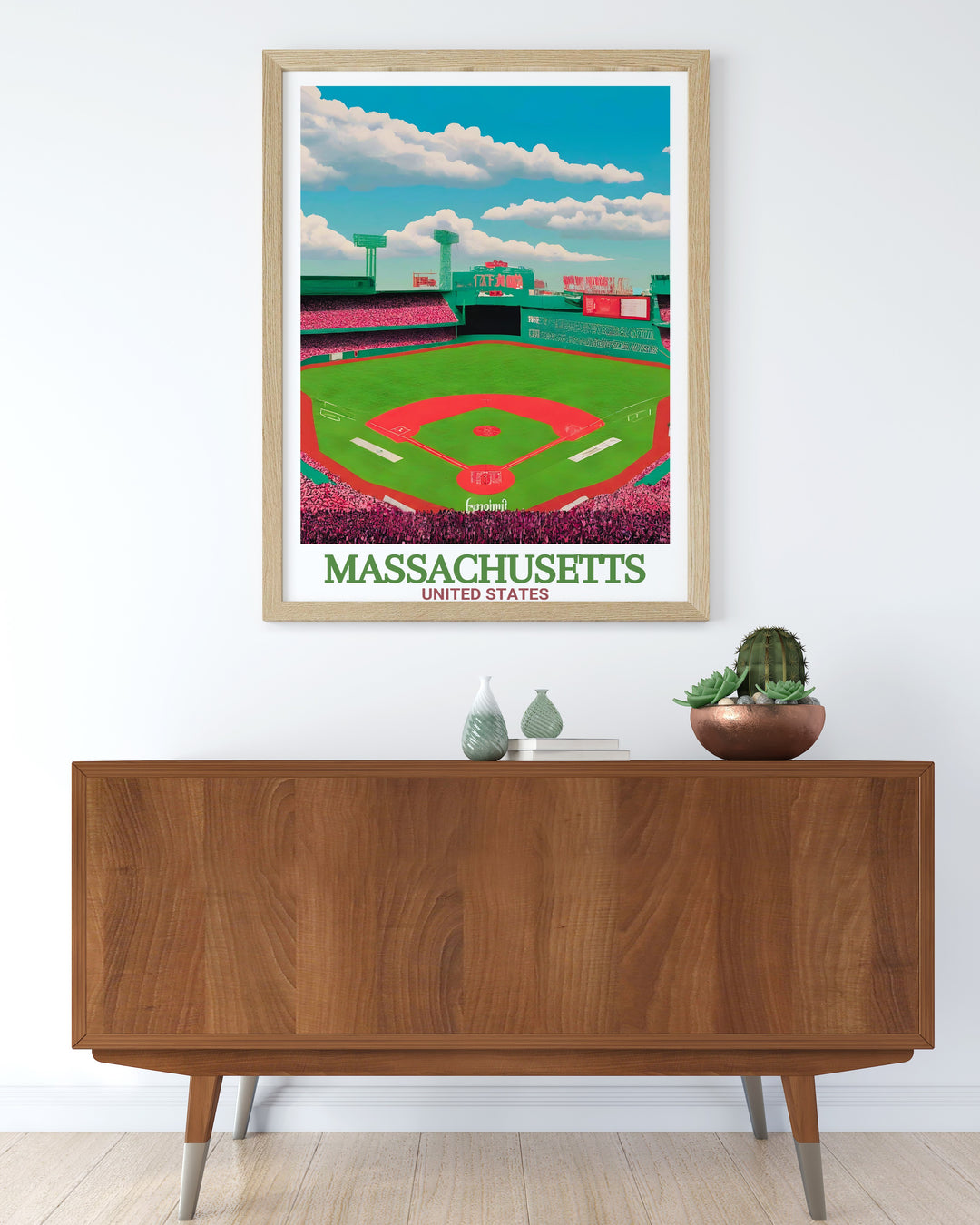 Massachusetts Canvas Art combines the energy of Fenway Park with the architectural beauty of Springfields skyline. This detailed artwork brings the spirit of Massachusetts into your home, offering a perfect blend of sports culture and urban elegance for your walls.