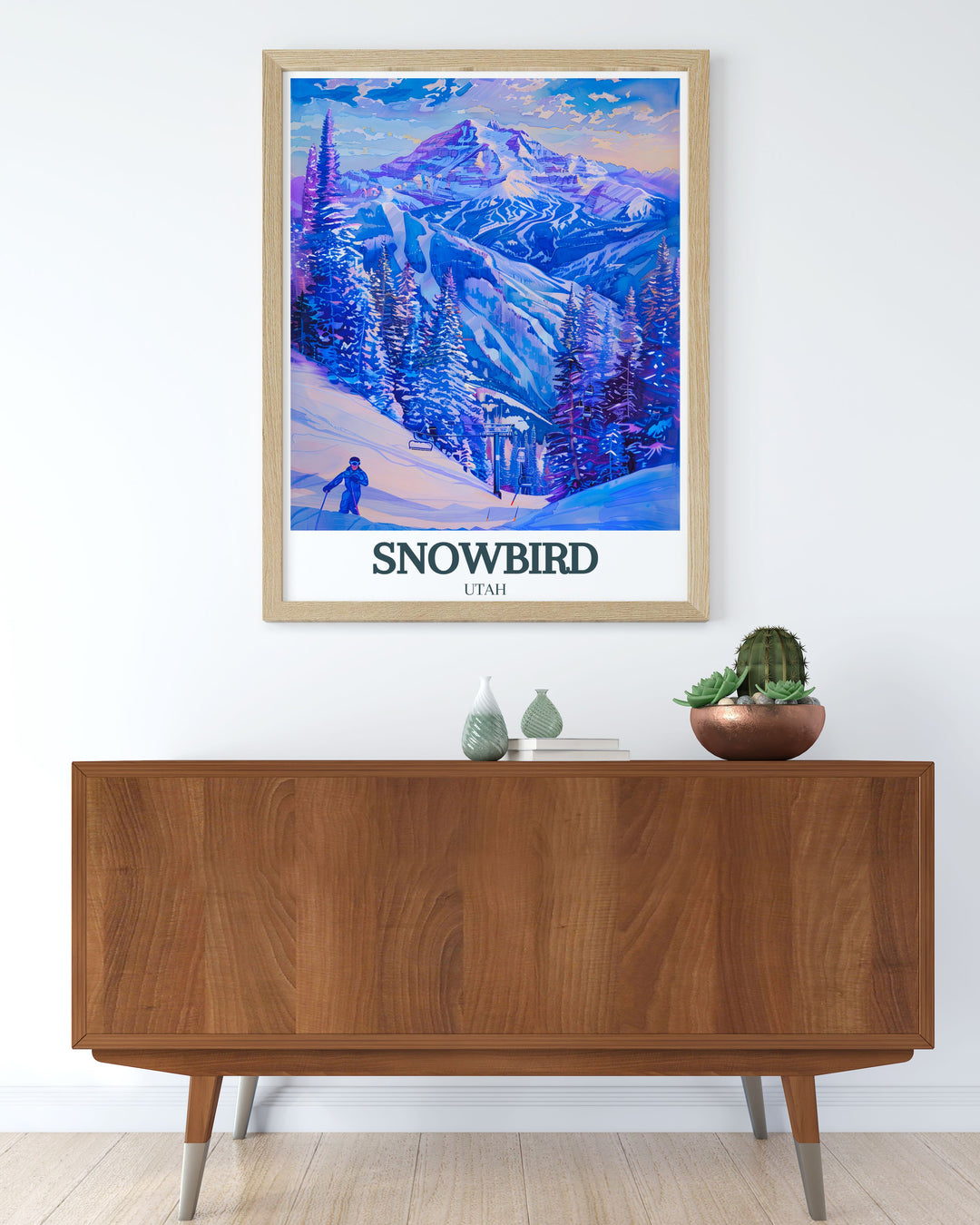 Little Cottonwood Canyon and Mineral Basin artwork highlighting the exquisite snow covered landscape of Park City Utah.