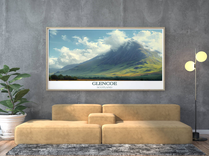 Buachaille Etive Mor Prints featuring the majestic peaks of Glencoe Scotland ideal for enhancing your living space with vibrant colors and intricate details a perfect gift for travelers who cherish the great outdoors and Scotlands scenic vistas