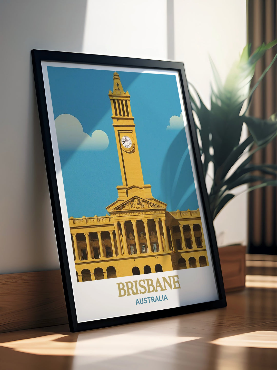 Brisbane City Hall and Clock Tower Travel Print is a stunning piece of wall decor that showcases the iconic Brisbane landmark. This print adds an artistic touch to your home or office making it a perfect gift for anyone who appreciates fine art and travel memories