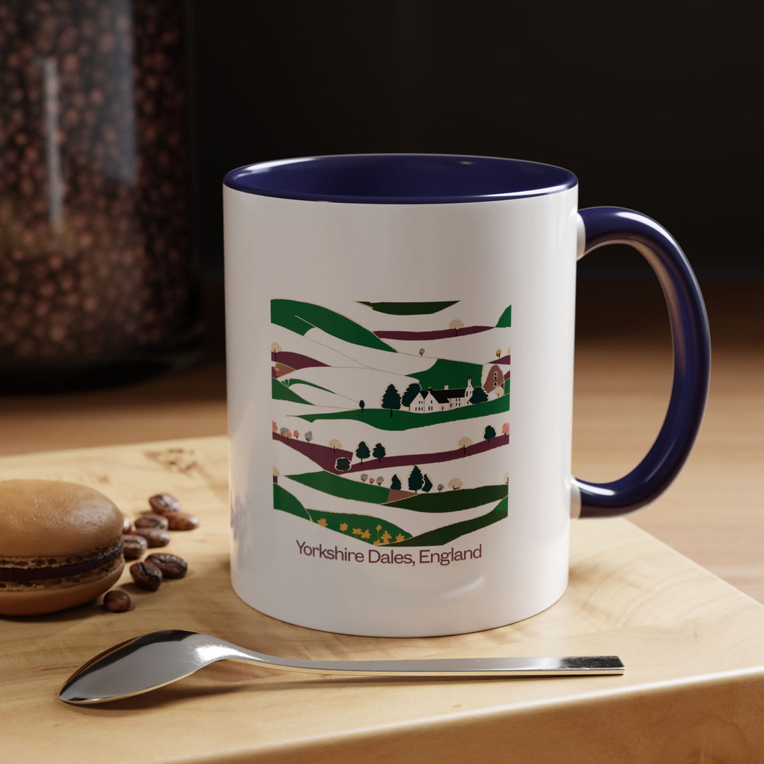 A beautifully designed Yorkshire Dales England mug celebrating the charm of the countryside. Perfect for coffee or tea lovers, it features vibrant artwork inspired by Yorkshire Dales culture and history. Durable and dishwasher safe, this mug is a meaningful gift or keepsake for travelers and art enthusiasts.