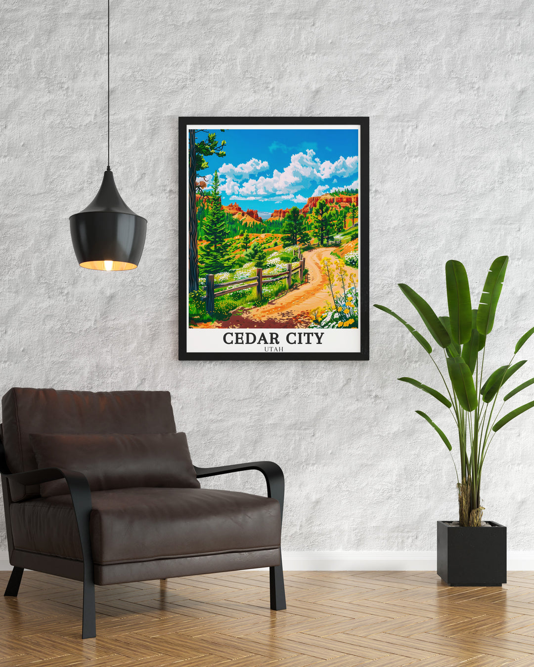 Cedar Canyon artwork featuring Red Cliffs National Conservation Area a perfect Utah gift for those who love the outdoors this print captures the breathtaking scenery of Utahs natural wonders