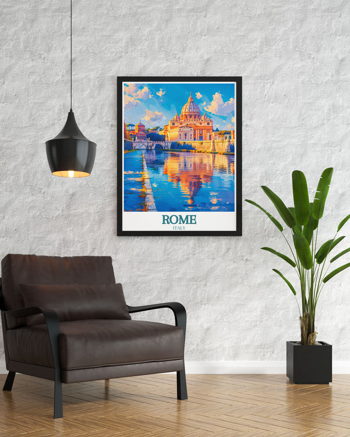 Exquisite Rome matted art print featuring detailed images of St Basilica Vatican City perfect for travel lovers and history enthusiasts ideal for decorating your home or giving as a thoughtful gift for special occasions.