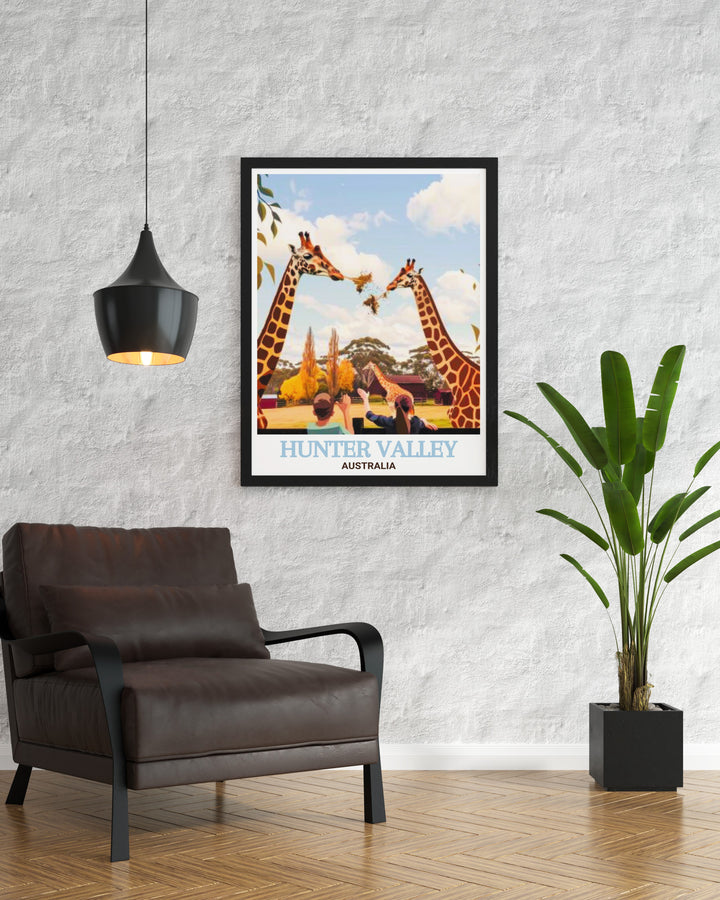 Captivating Hunter Valley Zoo artwork showcasing the diverse and exotic animals that make this zoo a must visit destination in Australia ideal for anyone looking to enhance their home with beautiful and nature inspired Australia wall decor.