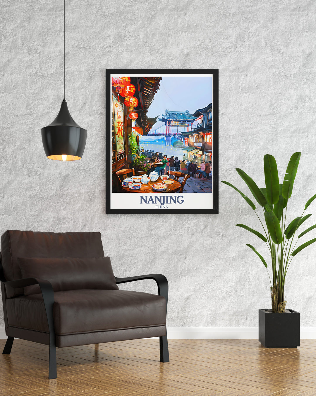 Celebrate the beauty of the Yangtze River with this Nanjing Wall Art, featuring the serene landscapes and cultural landmarks of the Fuzimiao District. This minimalist art print is ideal for adding a touch of elegance and history to any room, making it a great gift for travel lovers or art enthusiasts.