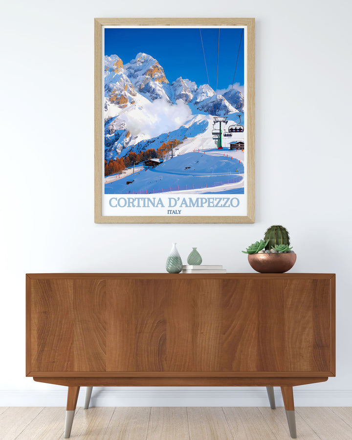 Celebrate the unique charm of Cortina dAmpezzo with our stunning art prints. Each piece highlights the blend of alpine beauty, cultural heritage, and luxurious amenities that make this Italian town a beloved destination for travelers worldwide.