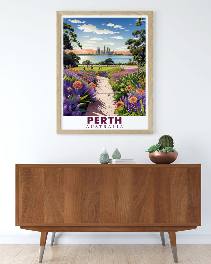 Add a touch of natural elegance to your living space with Kings Park and Botanical Garden stunning living room decor. These modern prints capture the serene essence of this Perth garden bringing a sense of tranquility and style to your home