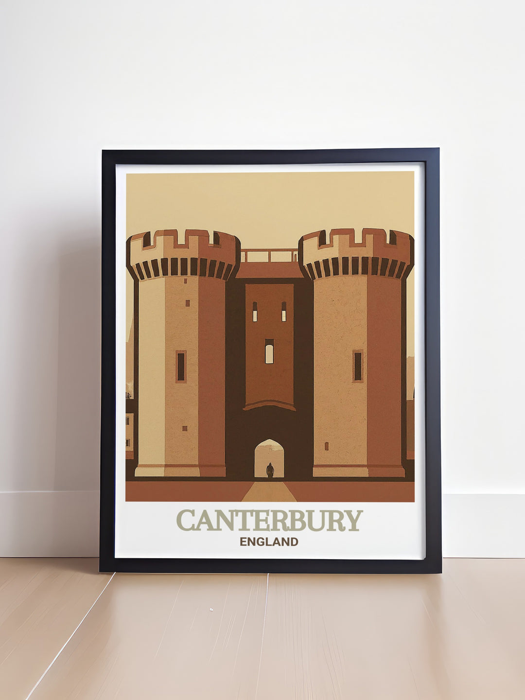 Enhance your home decor with this elegant canvas art of Canterburys Westgate Towers, a testament to the citys rich history and architectural brilliance. Perfect for those who appreciate the beauty and resilience of ancient structures.