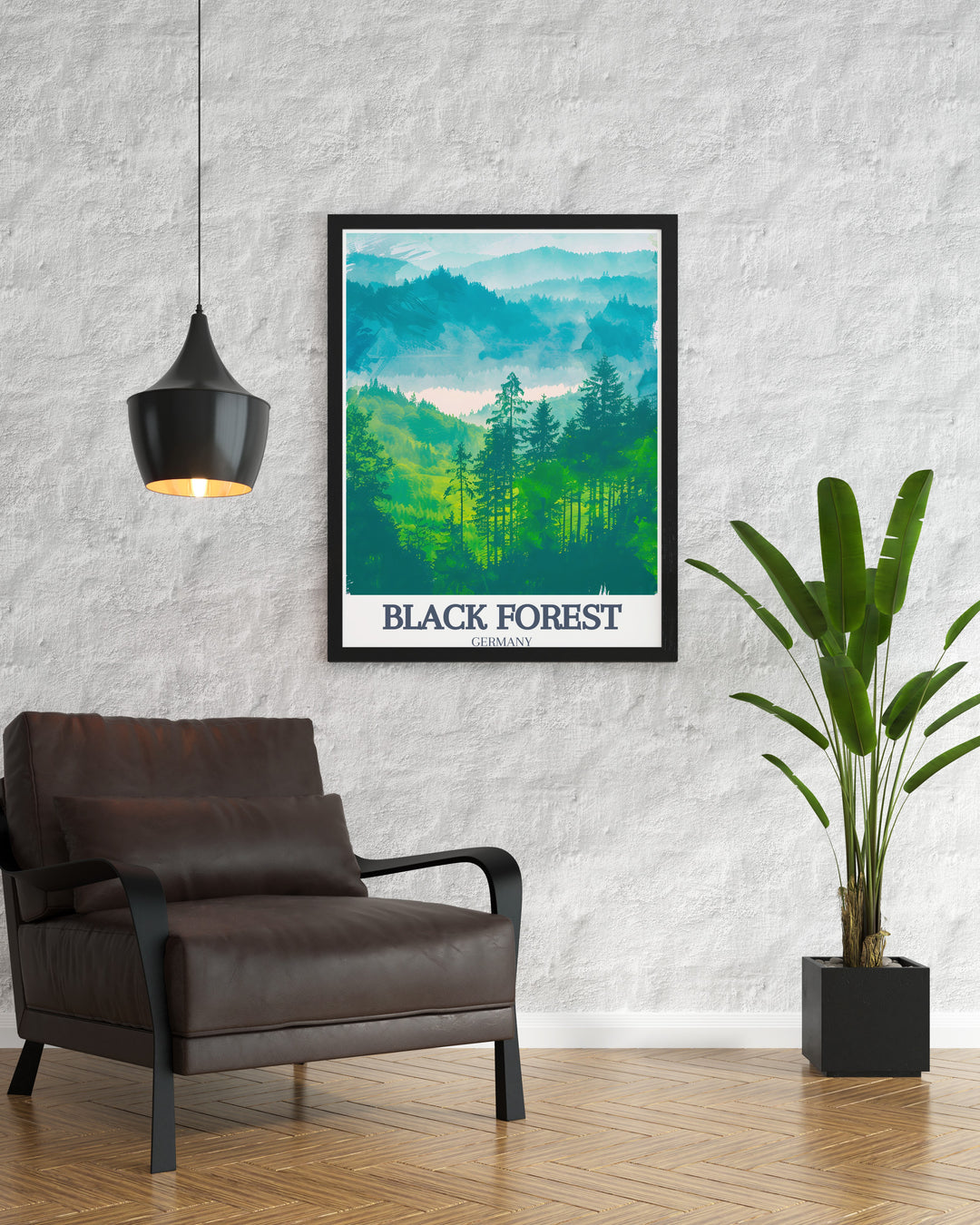 Captivating Black Forest Artwork featuring Mummelsee Lake, Baden Württemberg perfect for transforming living spaces into serene retreats the vibrant colors and intricate details make it an ideal choice for those seeking unique German travel prints and forest inspired home decor