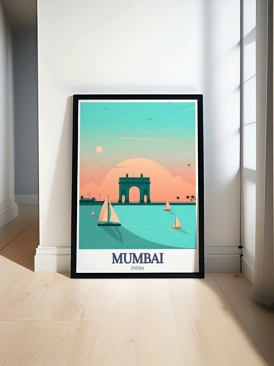 Celebrate Mumbais rich cultural heritage with this Gateway of India Art Print. Featuring the famous landmark and the serene Arabian Sea, this print is perfect for those who love urban landscapes and want to bring a touch of India into their décor.