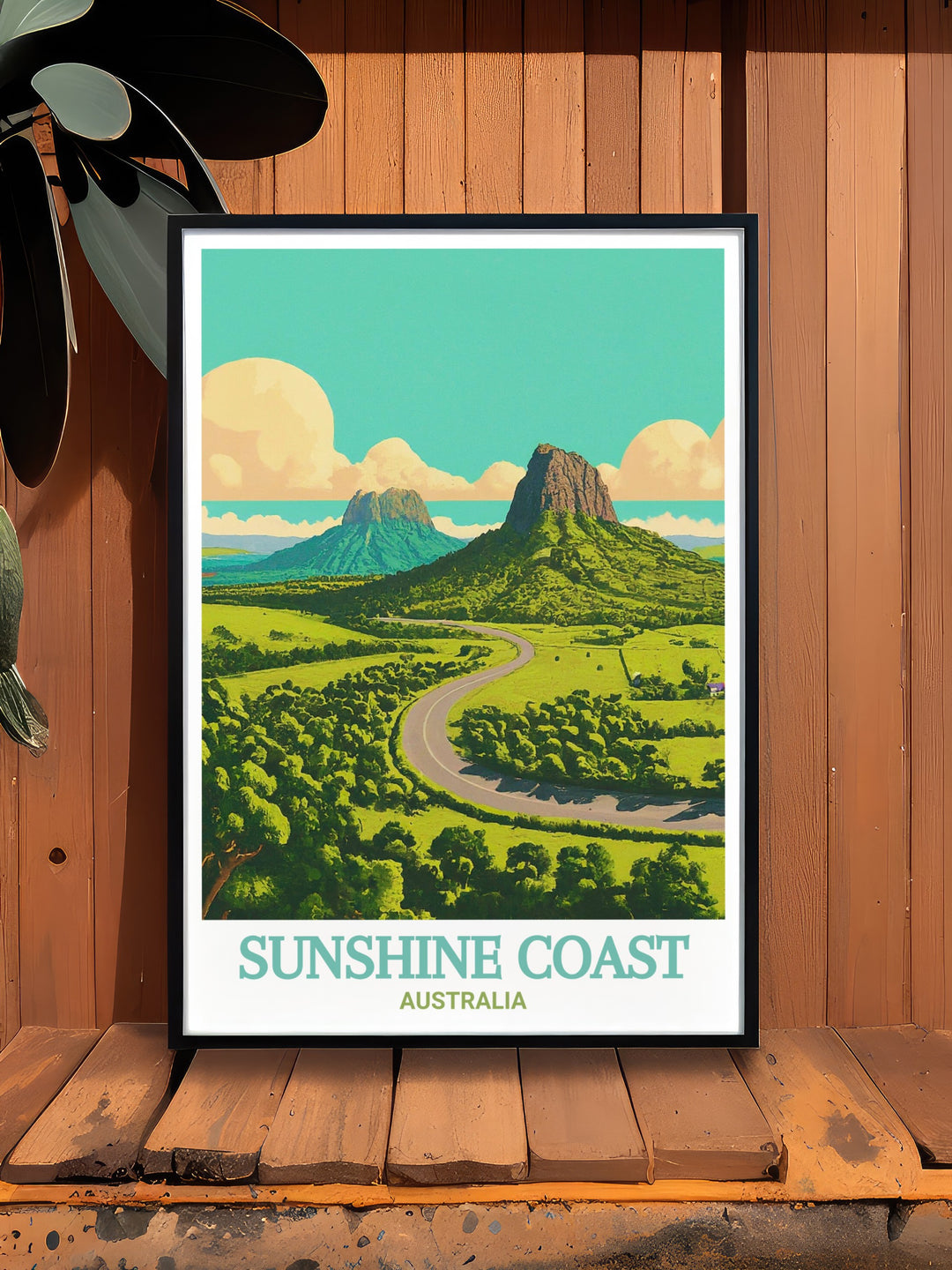 Experience the natural wonders of Australia with this Sunshine Coast canvas art, featuring the striking Glass House Mountains. This artwork is perfect for anyone who loves nature and wants to bring the beauty of Australia into their home.