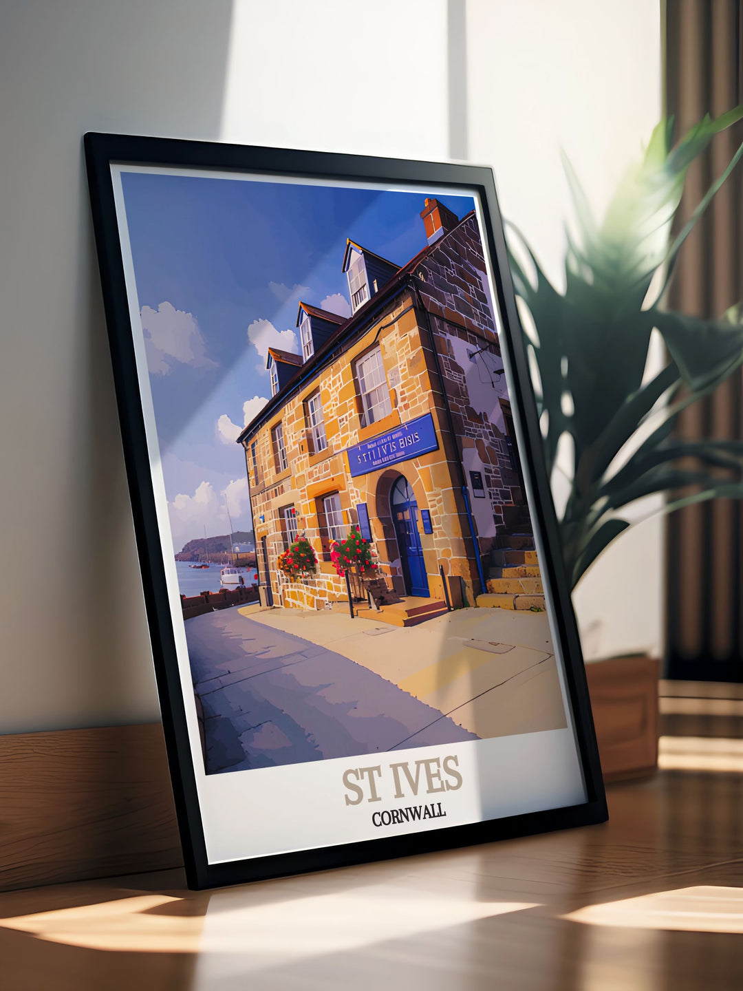 St Ives Museum is elegantly illustrated in this poster, celebrating the unique blend of history and culture that defines this picturesque seaside town.