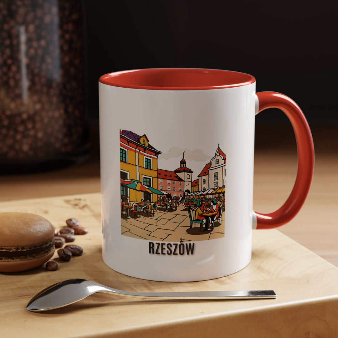 Celebrate the enchanting beauty of Rzeszów with this elegant ceramic mug. Featuring detailed designs inspired by the city’s picturesque plazas and bustling marketplaces, it is dishwasher safe and microwave friendly, ideal for daily use or as a thoughtful gift for enthusiasts.