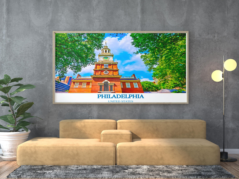 Stunning Independence Hall print capturing the historic charm of Philadelphia ideal for elegant home decor