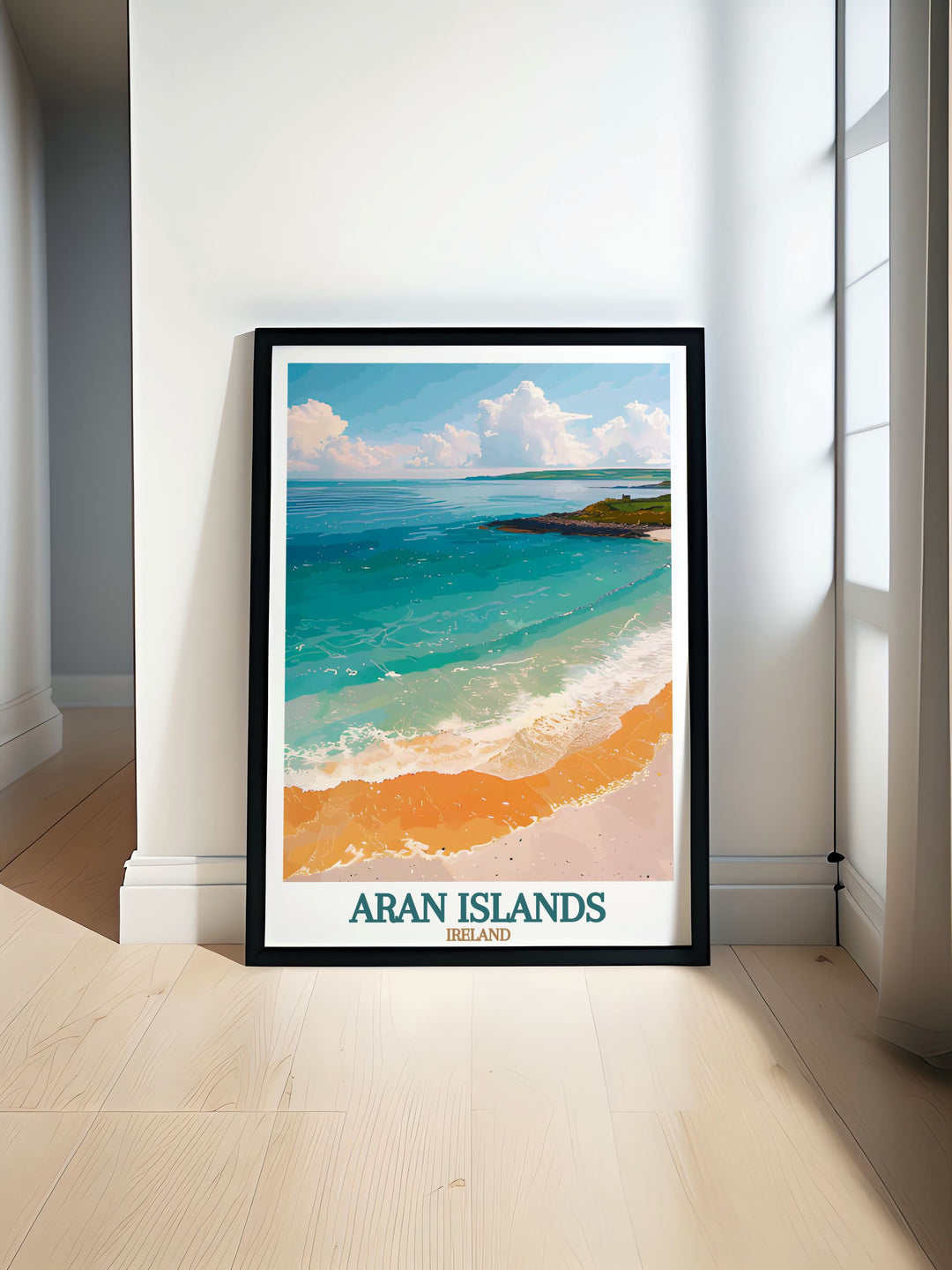 Aran Islands Poster featuring the stunning Kilmurvey Beach perfect for adding elegant decor to your living room or office space