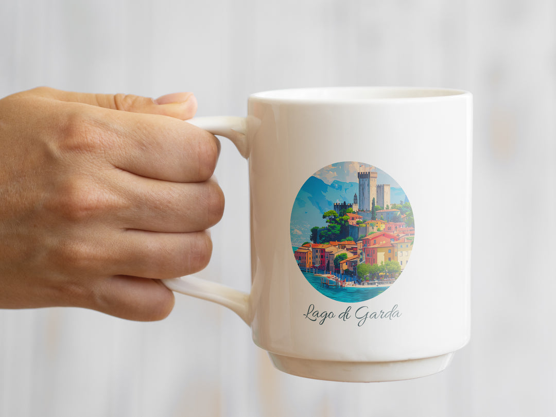 A beautifully designed Lake Garda mug celebrating Italy’s largest lake. Perfect for coffee or tea lovers, it features vibrant artwork inspired by Lake Garda’s stunning waters and villages. Durable and dishwasher-safe, it makes a thoughtful gift or keepsake for travelers and collectors.