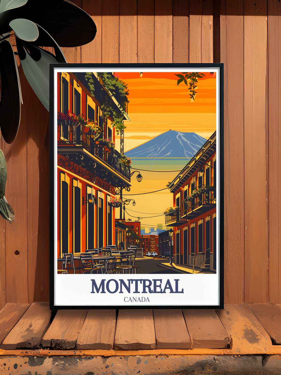 Stunning Rue Crescent Mount Royal artwork capturing the charm of Montreals cityscape high quality wall art ideal for enhancing your home decor perfect for anyone who loves the essence of Montreals vibrant and peaceful spots.