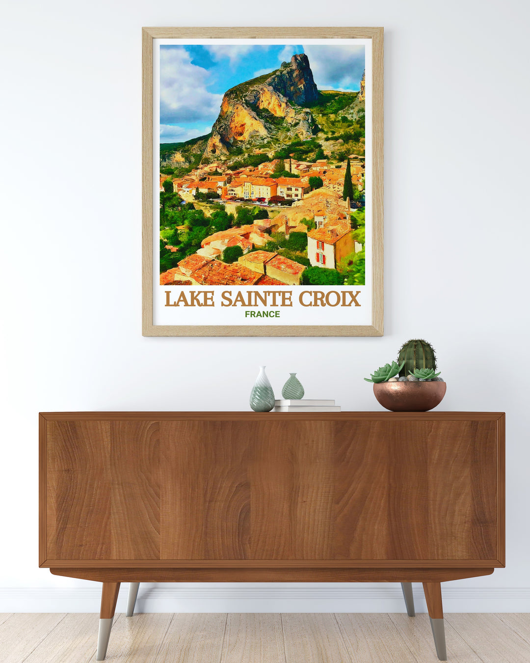 This Moustiers Sainte Marie poster captures the timeless beauty of a historic French village, making it an excellent addition to any home. The detailed depiction of the villages stone buildings and scenic views brings the charm of Provence into your space.