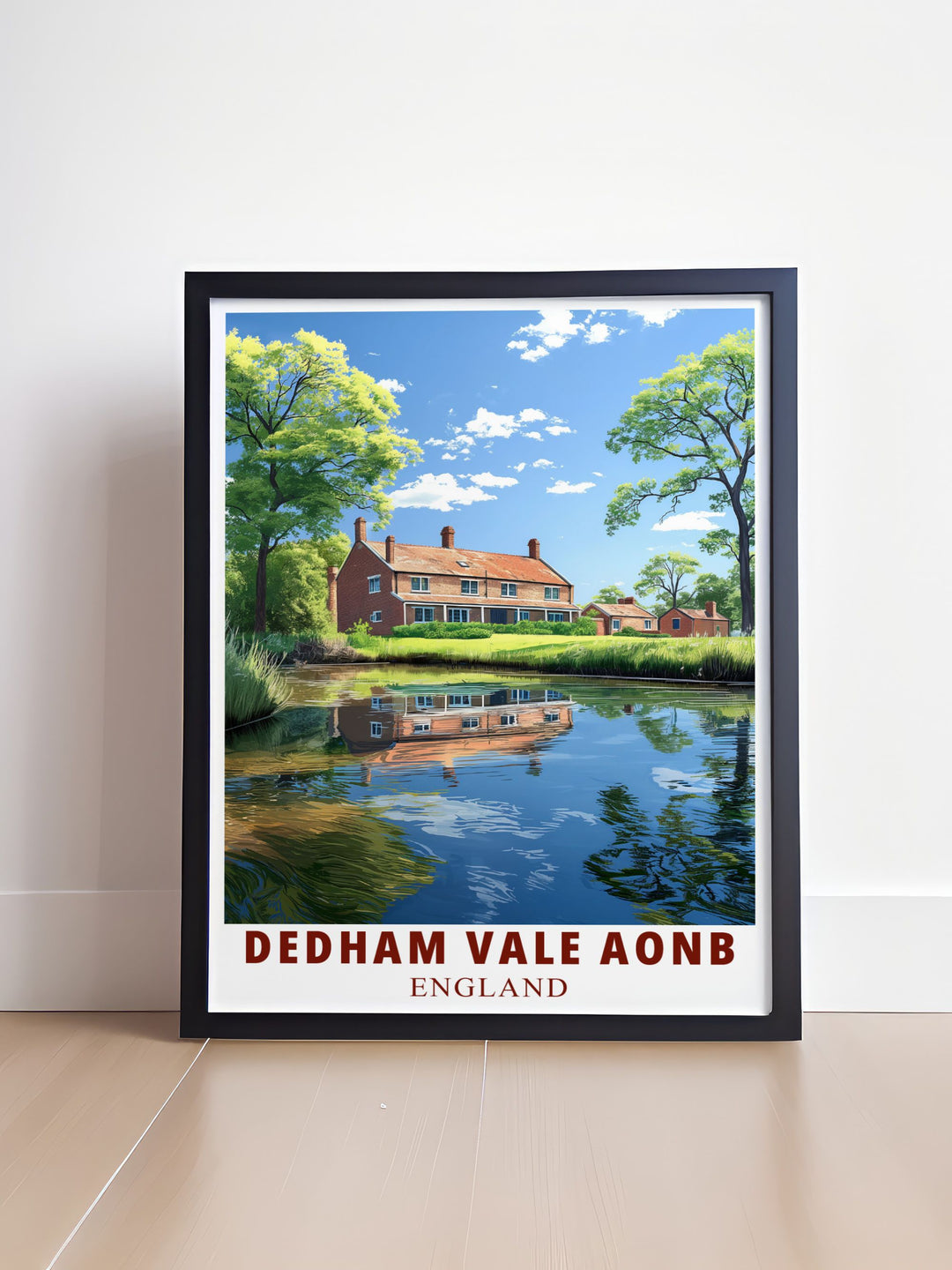Framed art showcasing the serene views of Constable Country in Dedham Vale, capturing the natural splendor and cultural significance of this iconic region.
