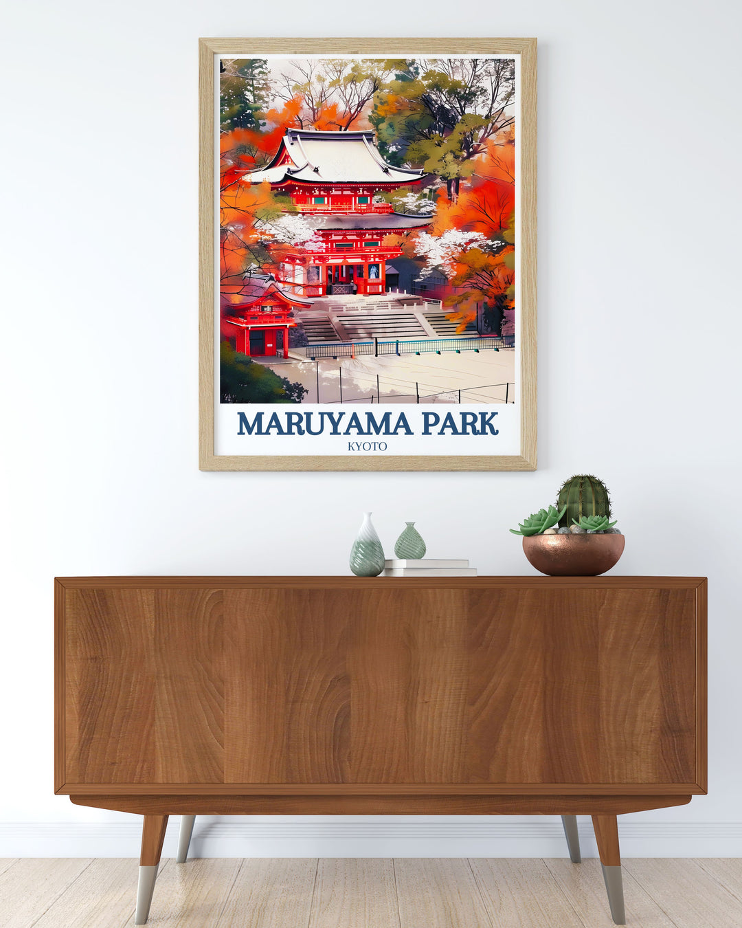 Kyoto Nishiromon gate Maruyama Park print showcasing the delicate beauty of cherry blossoms a perfect piece of Japan home decor that adds cultural charm and sophistication to any room a wonderful gift for those who love Japan and appreciate art