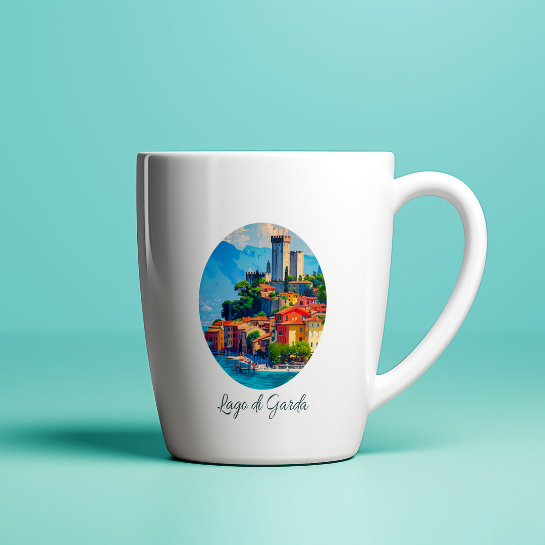 Celebrate the tranquility of Lake Garda with this stylish mug. Its intricate designs inspired by the lake’s iconic scenery make it a standout addition to any collection. Dishwasher-safe and durable, it is perfect for gifting or personal use.