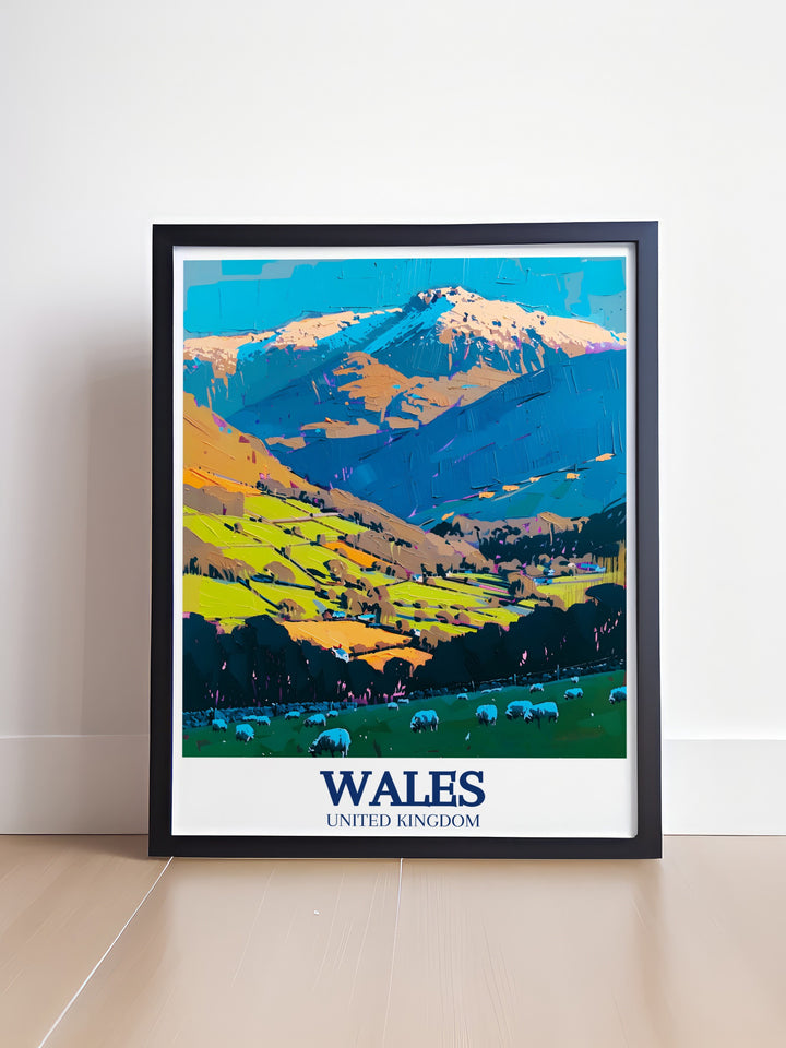 Add a touch of Welsh charm to your home with our Llansteffan Castle poster and Snowdonia National Park Mount Snowdon elegant home decor ideal for any art lover