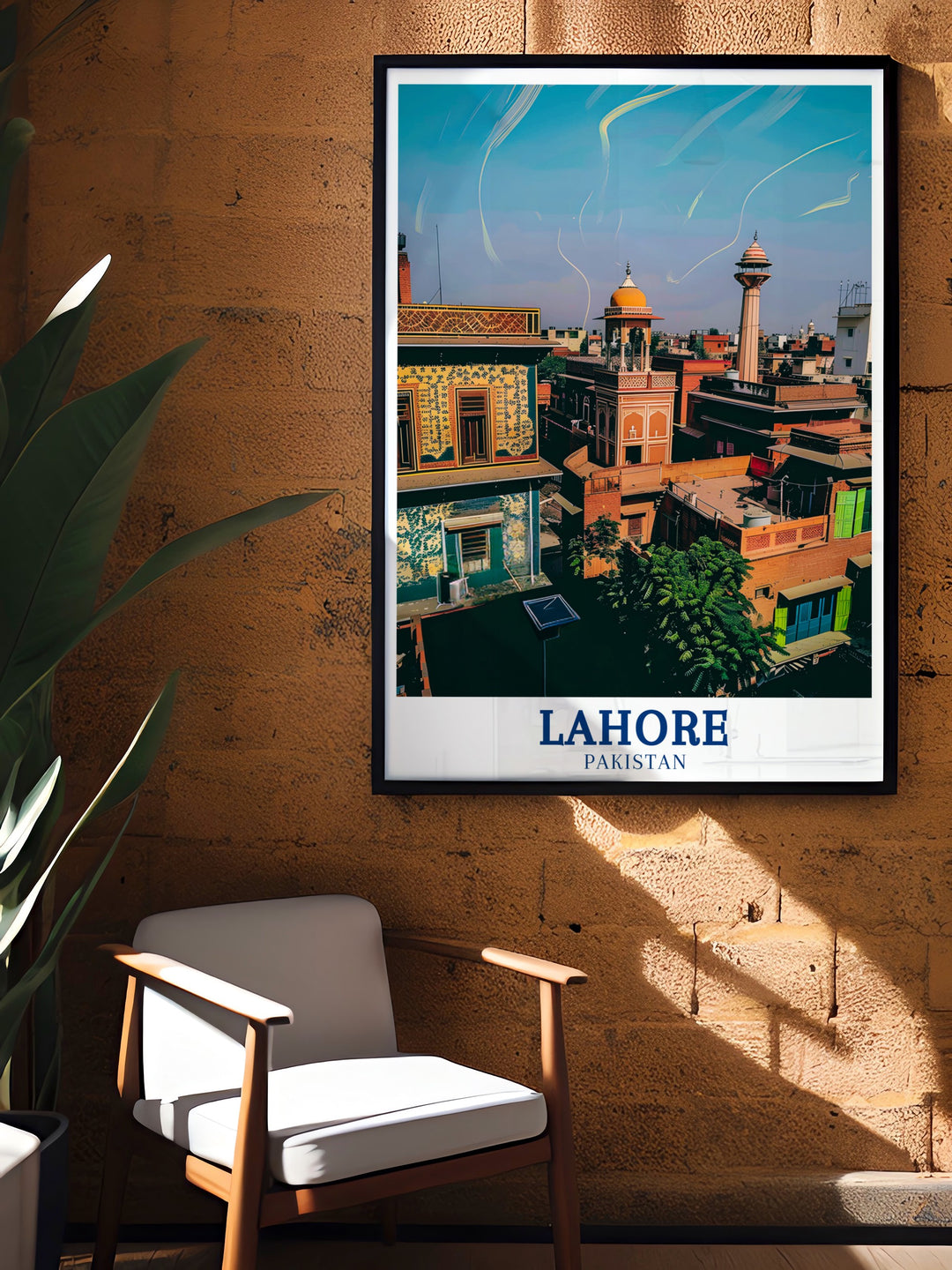 Richly detailed artwork of Lahores Walled City captures the essence of its historical significance, showcasing the ancient walls, gates, and bustling streets. This piece brings the architectural grandeur and cultural heritage of Lahore into your home, making it perfect for history enthusiasts and lovers of cultural decor.