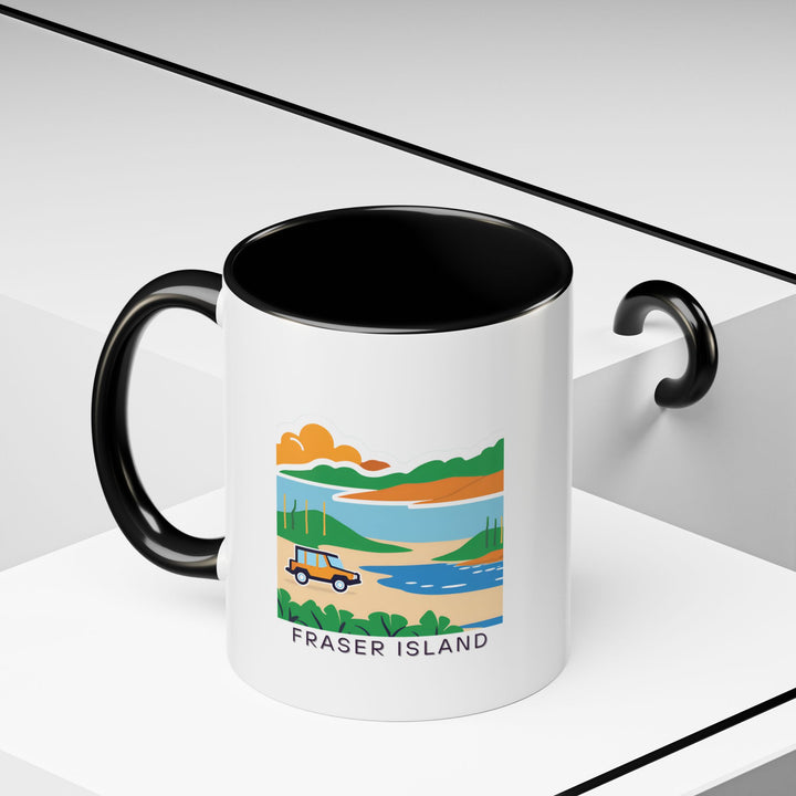 This Fraser Island mug highlights the island’s scenic charm and cultural vibrance with vibrant designs. Dishwasher-safe and durable, it is perfect for hot drinks and makes a thoughtful gift for collectors and travelers.