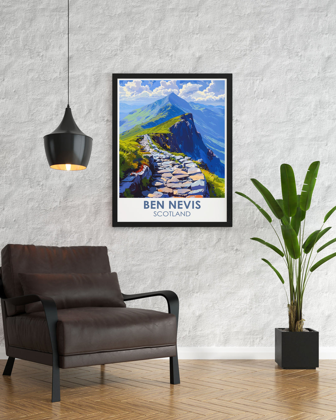 Elegant Framed Print of Carn Mor Dearg Arete featuring the iconic ridge and surrounding landscapes a must have for lovers of Scotlands natural beauty