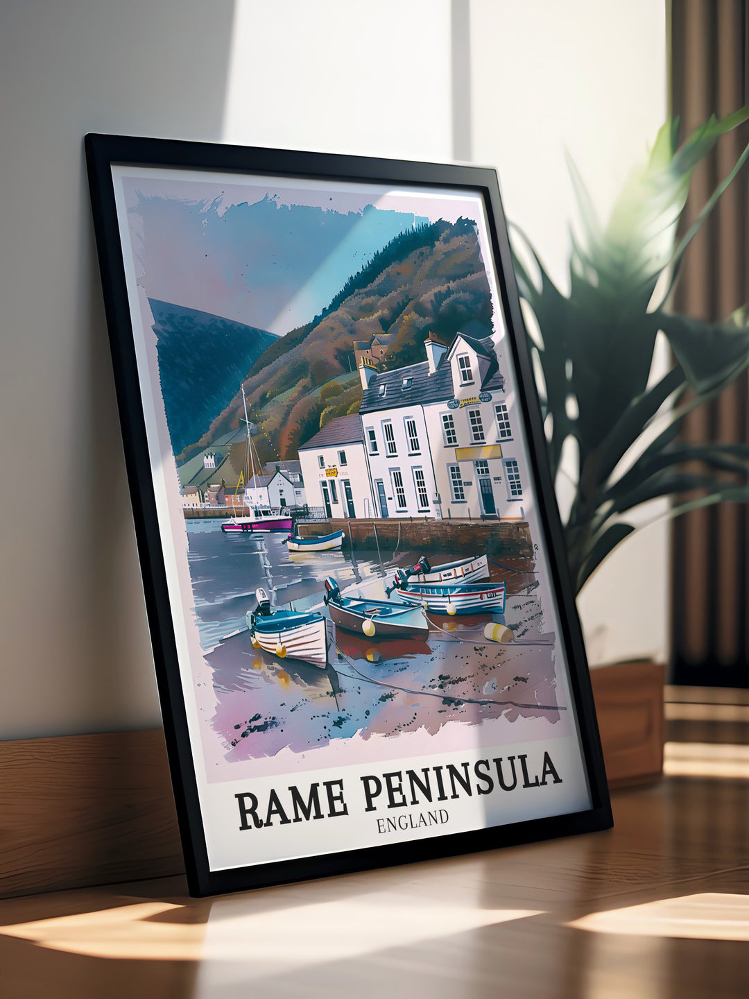 Bring the charm of Cornwall into your home with this Mount Edgcumbe Rame Peninsula poster print Ideal for modern or traditional décor this artwork captures the serene landscapes of Cornwall making it a perfect gift or centerpiece for your living space.