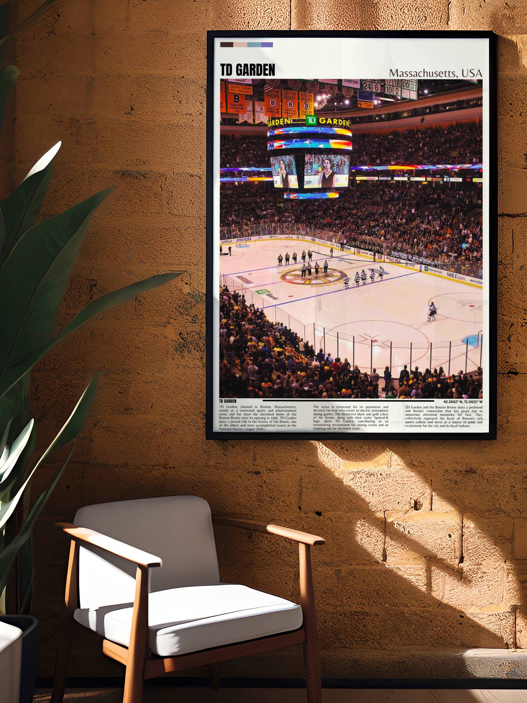 Boston Print with TD Garden capturing unforgettable moments of Celtics games a perfect addition to any fans space