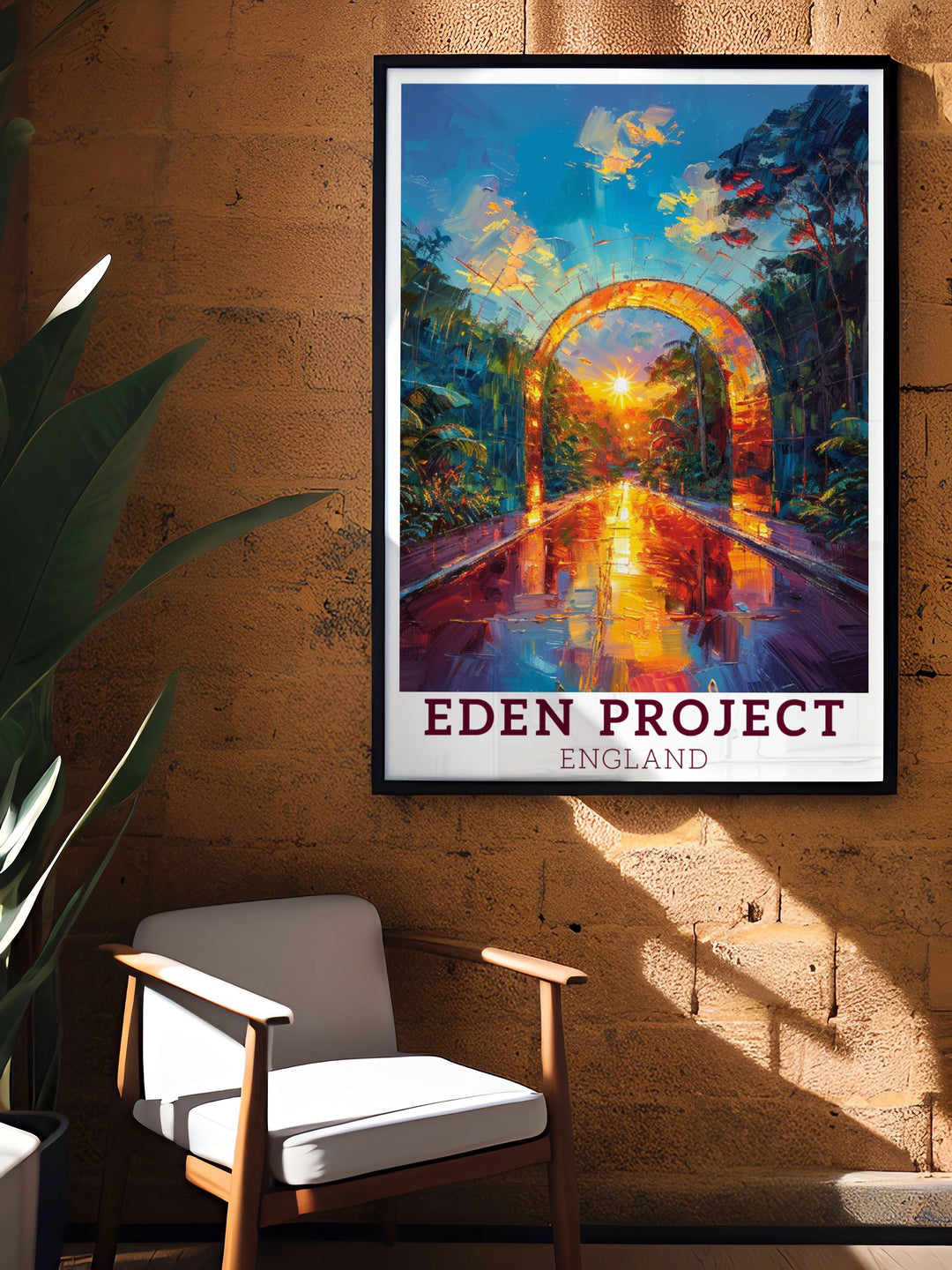 Eden Project vintage print highlighting the historical and botanical significance of this renowned garden an excellent choice for art lovers and nature enthusiasts this piece brings the charm and innovation of the Eden Project to your walls.