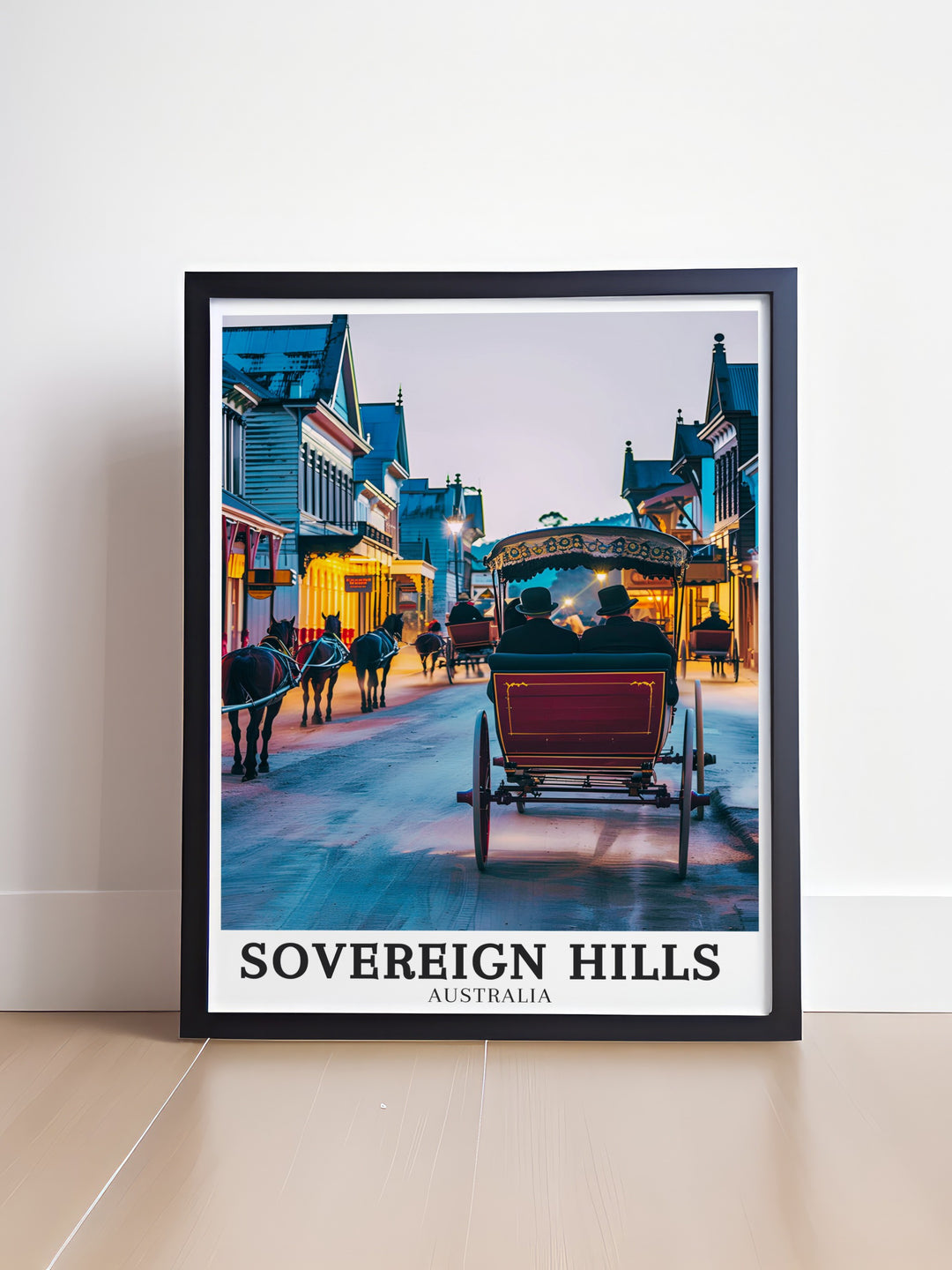 Captivating Golden Point canvas art depicting the iconic goldfields of Victoria, a perfect addition to any collection of New Zealand prints celebrating the rich history of the gold rush