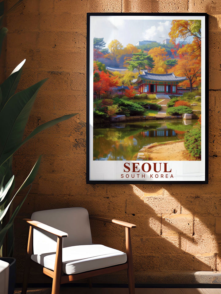 Seoul Print of Changdeokgung Palace offering exquisite South Korea wall art perfect for traveler gifts and elegant home decor