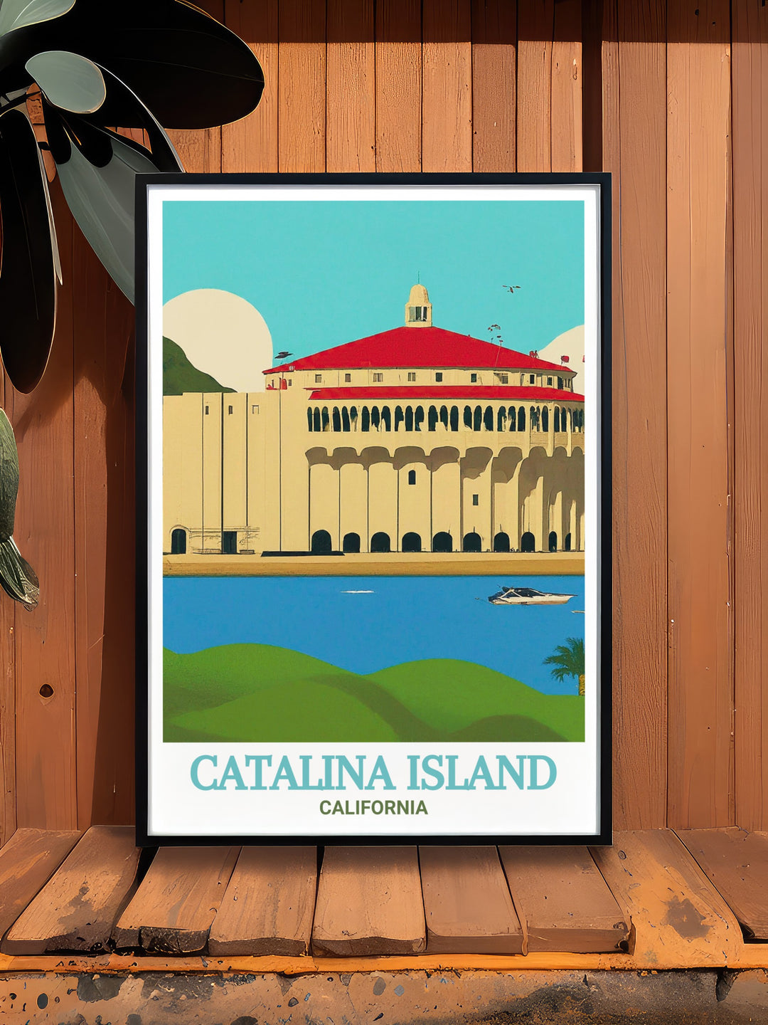 Transport yourself to the shores of Californias Catalina Island with this canvas art, depicting the serene waters and architectural beauty of the Catalina Casino. Perfect for creating a calming environment in any room.