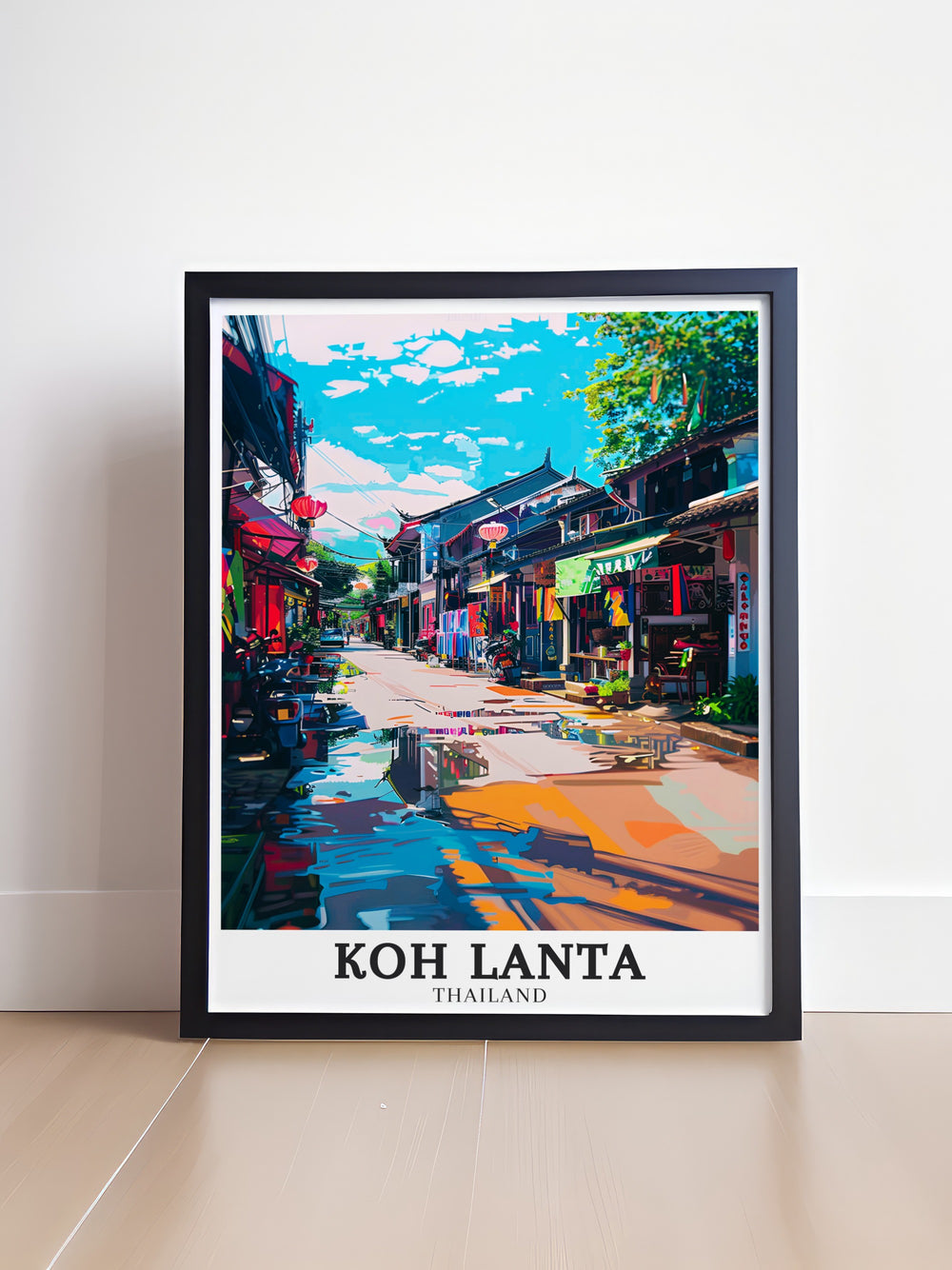 Bring the charm of Ko Lanta Yai, Lanta Old Town into your home with this stunning Thailand poster. A perfect gift for travelers, this island wall art features serene beach prints that reflect the tranquil beauty of Koh Lanta. Great for beach home decor and island lovers.