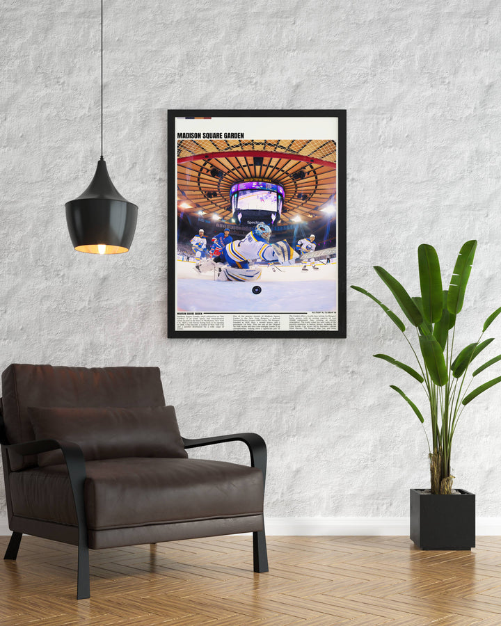 Celebrate New York Rangers history with this stunning Rangers Painting featuring key players perfect for gifts for dad and adding the essence of Madison Square Garden to any room