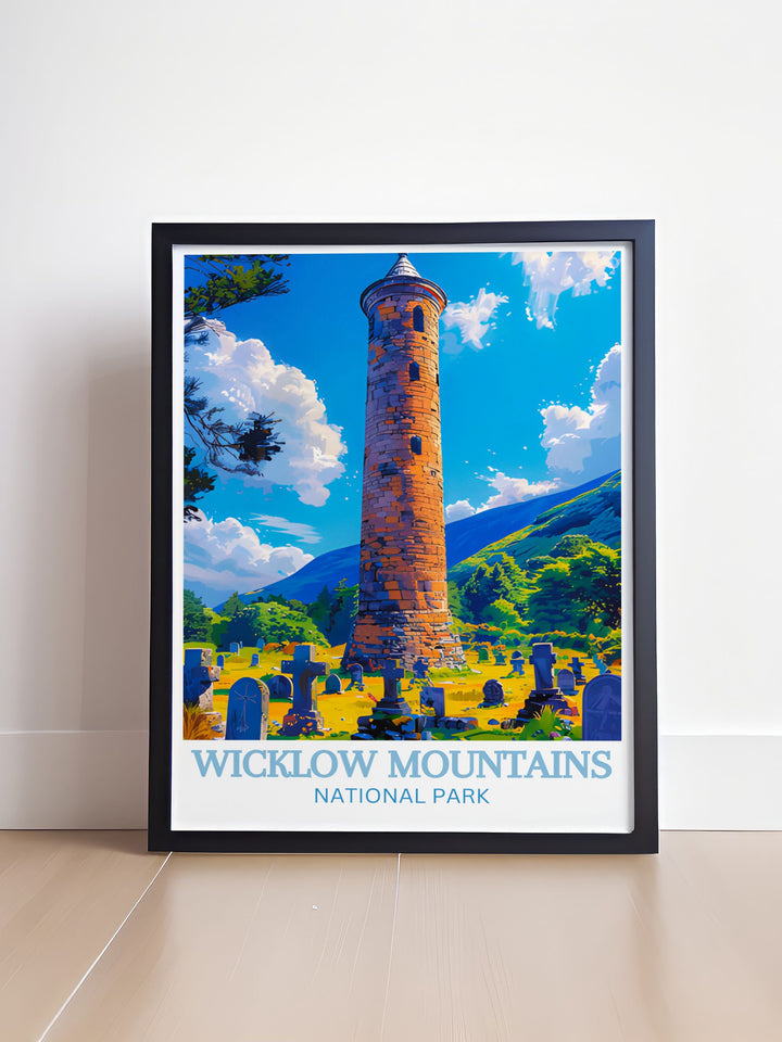 Personalized custom print of Glendalough, capturing the valleys unique charm and historical significance. Perfect for creating a unique piece of art that reflects your love for Irelands dynamic setting and rich history.