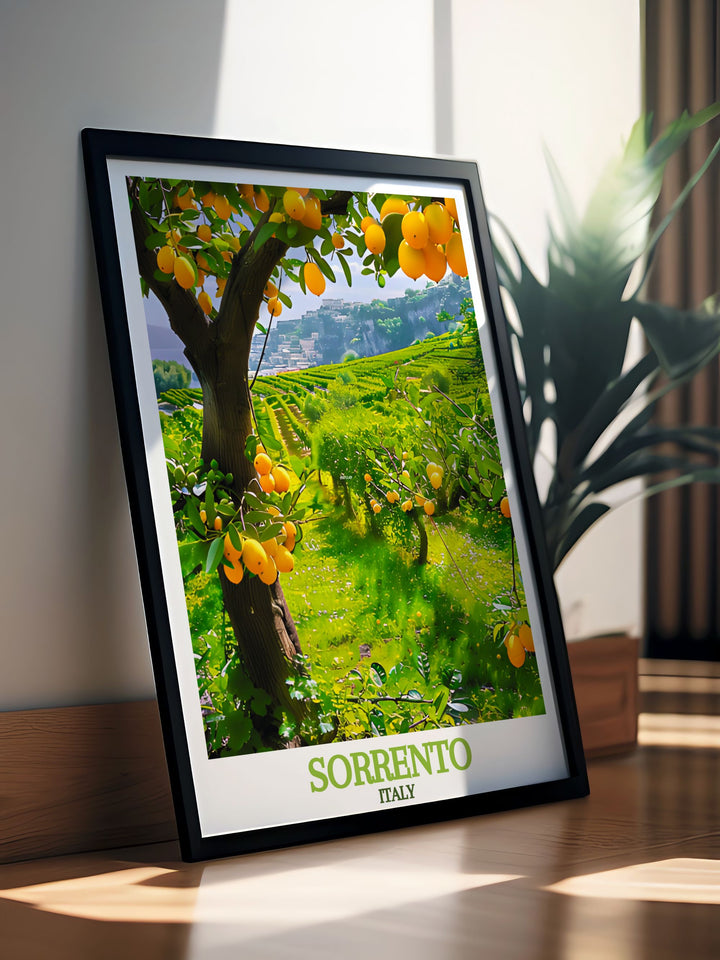 Our framed Sorrento wall art captures the picturesque Hills of Sorrento Peninsula adding sophistication and elegance to any space.