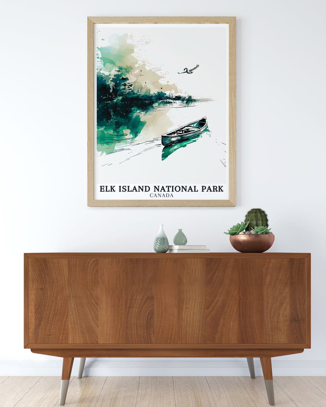 Oster Lake travel print from Elk Island National Park, Alberta, highlighting the crystal clear waters and surrounding lush greenery. Ideal for nature enthusiasts, this art print brings the serenity of Albertas landscapes into your living space.