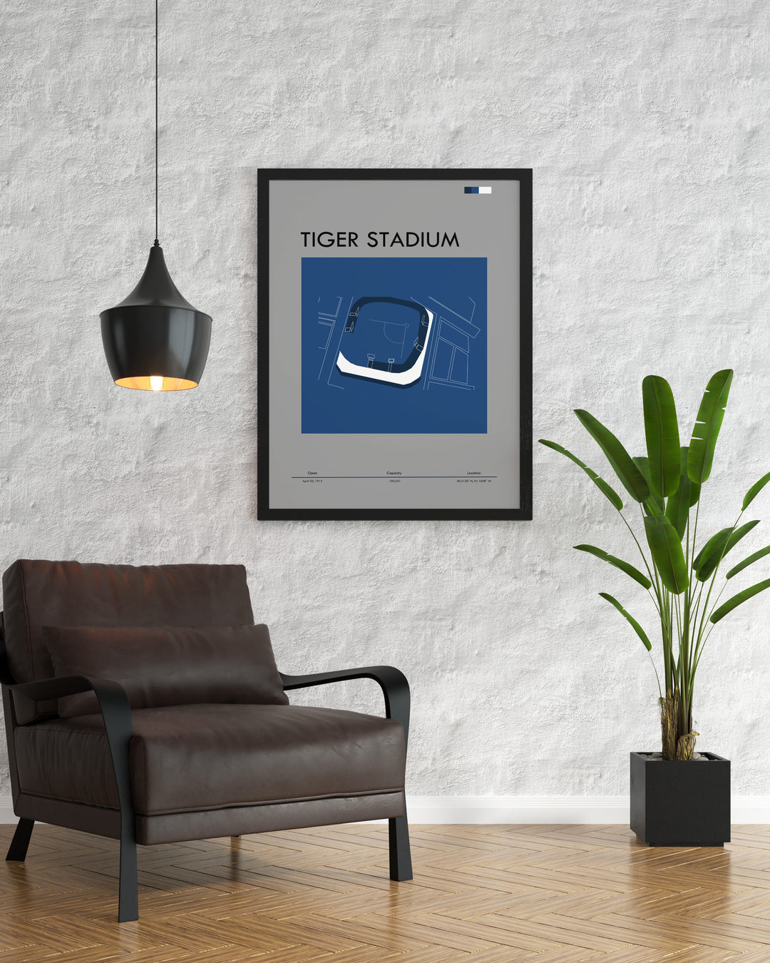 LSU Tigers Poster showcasing the electrifying atmosphere of LSU Tiger Stadium with bold colors and dynamic design perfect for college dorms and sports enthusiasts adding excitement to any space