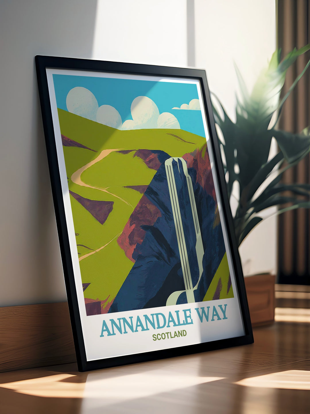 Annandale Way and Grey Mares Tail Art Print perfect for adding a touch of Scotlands wild beauty to your living room this vibrant print highlights the stunning landscapes of Scotlands great trails making it an ideal choice for art and collectibles