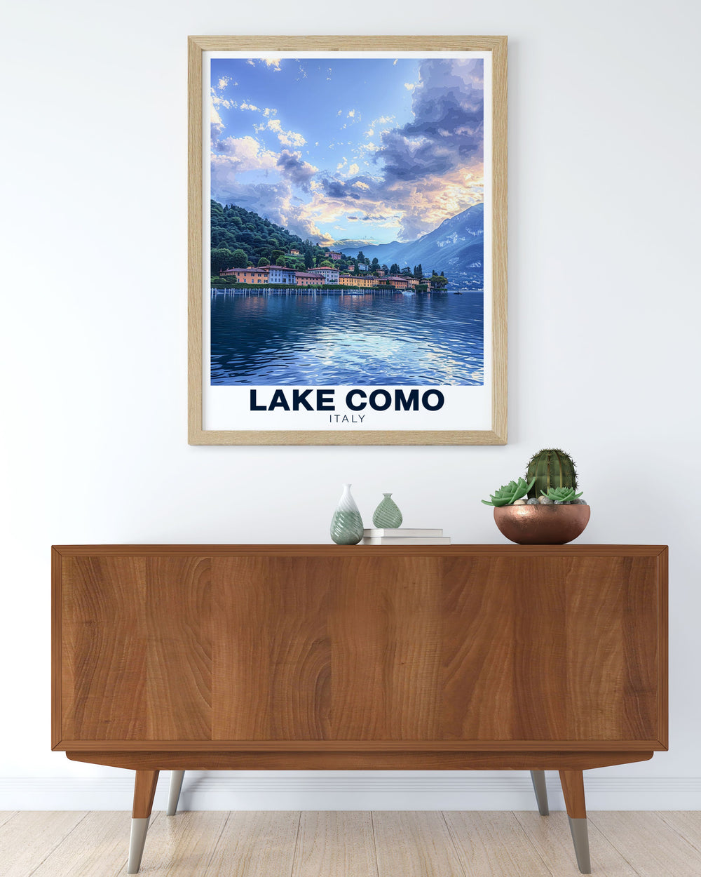 Beautiful Lake Como Poster with the charming Lake Como Waterfront adding a touch of Italy to your wall decor and Christmas gifts