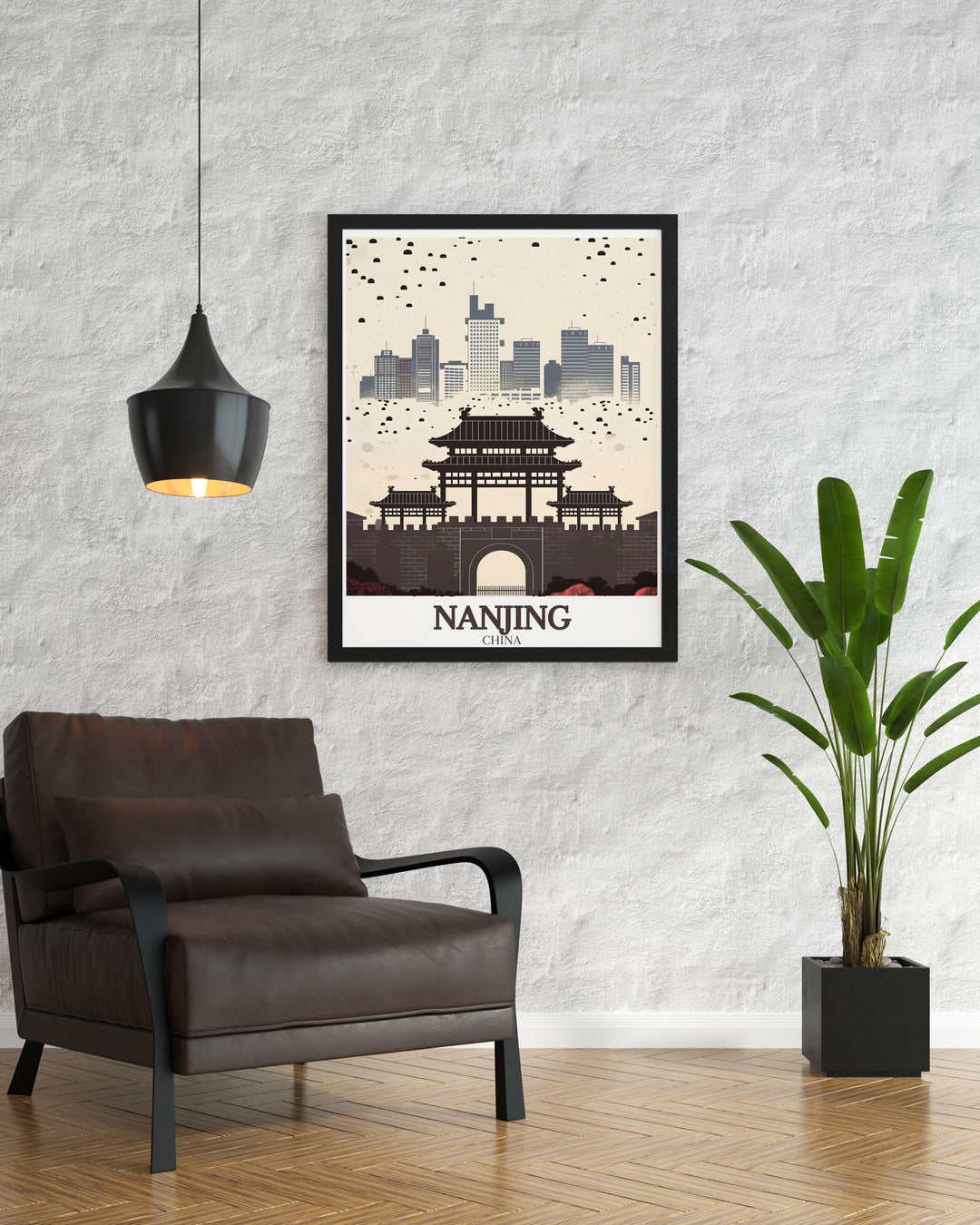 This Vintage Zhonghua Gate Poster offers a timeless portrayal of one of Nanjings most iconic landmarks. The ancient gate stands tall amidst the citys evolving skyline, providing a beautiful contrast between history and the present. A perfect gift for travel enthusiasts and lovers of Asian culture.