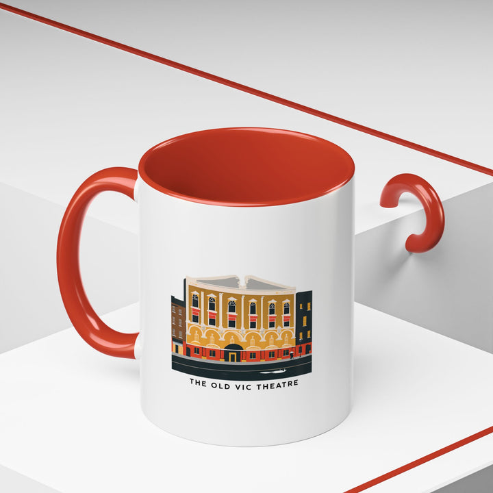 Featuring detailed artwork of the iconic Old Vic Theatre, this mug is perfect for coffee or tea lovers. Durable and practical, it is both dishwasher and microwave safe, ideal for daily use or as a gift for theatre fans.