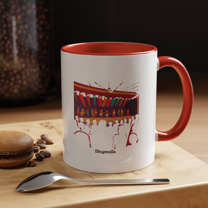 Celebrate London’s music culture with this ceramic Dingwalls mug featuring colorful designs. Its durable, dishwasher-safe construction ensures everyday usability, making it an excellent gift or keepsake for Camden and music enthusiasts.