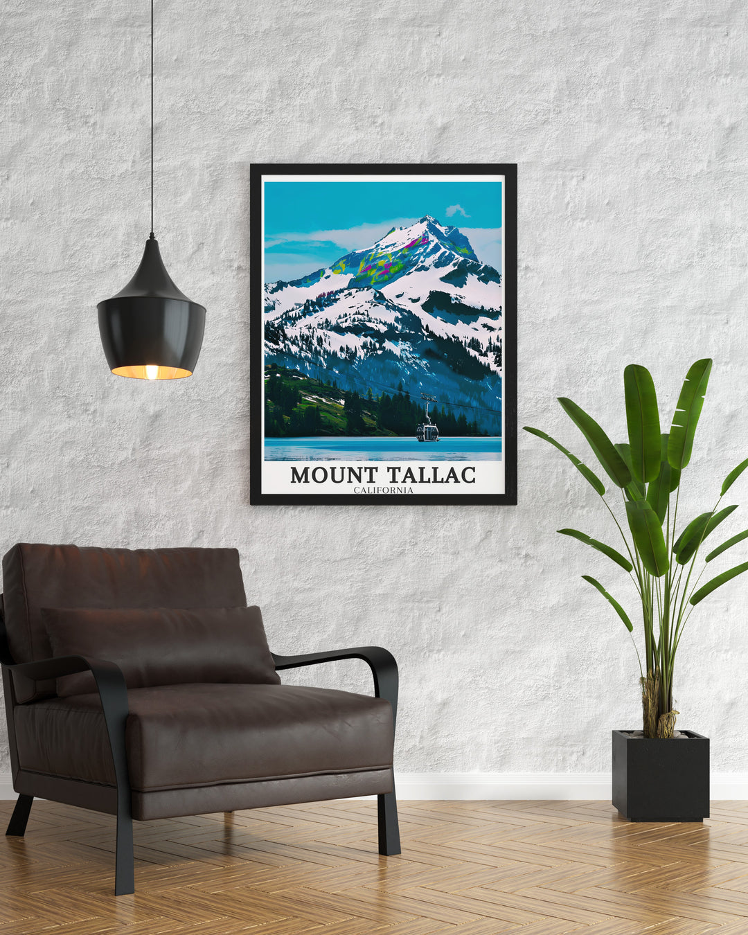 Featuring the serene landscape of Lake Tahoe and the towering Mount Tallac, this poster brings the best of Californias natural beauty to life, ideal for those who love adventure and the outdoors.